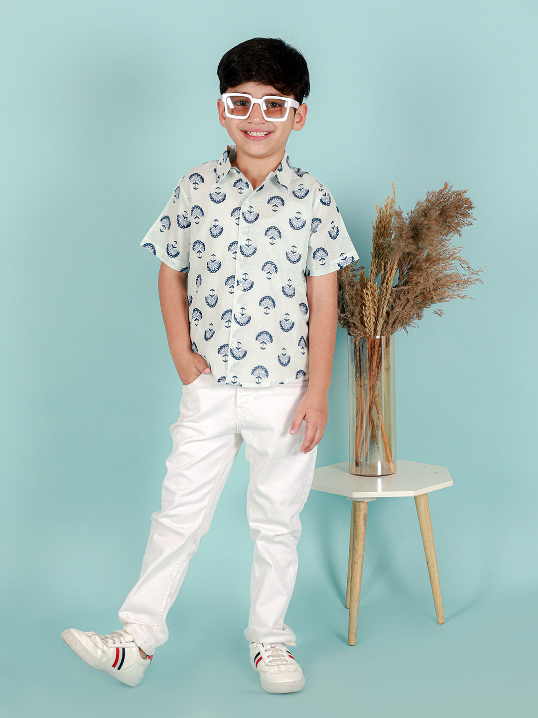 Boys Pure Cotton Printed Shirt