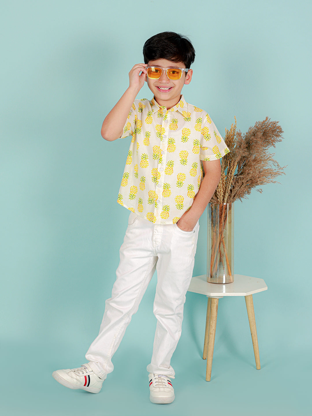 Boys Pure Cotton Printed Shirt