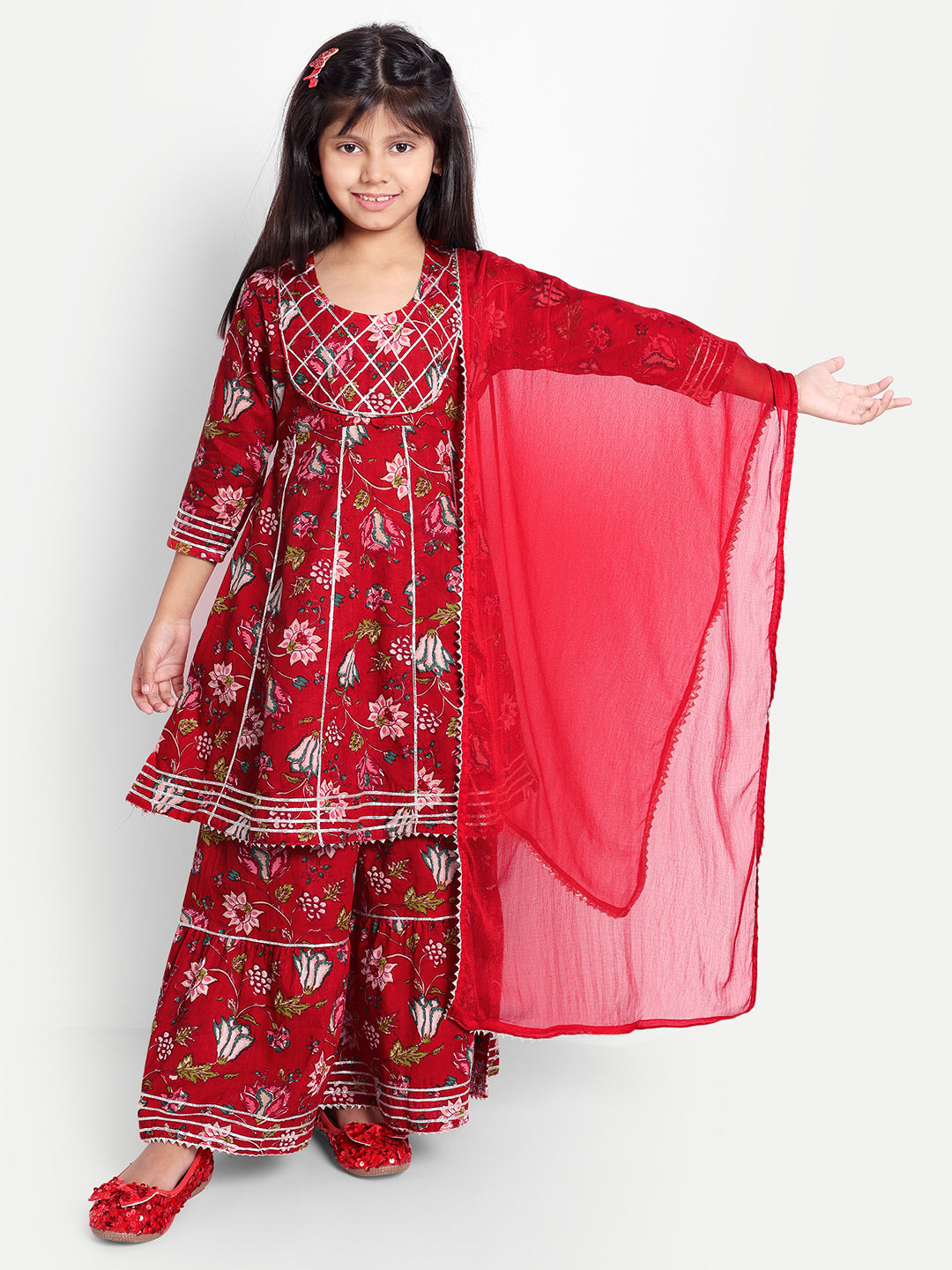 Anarkali Kurti and Sharara with Dupatta