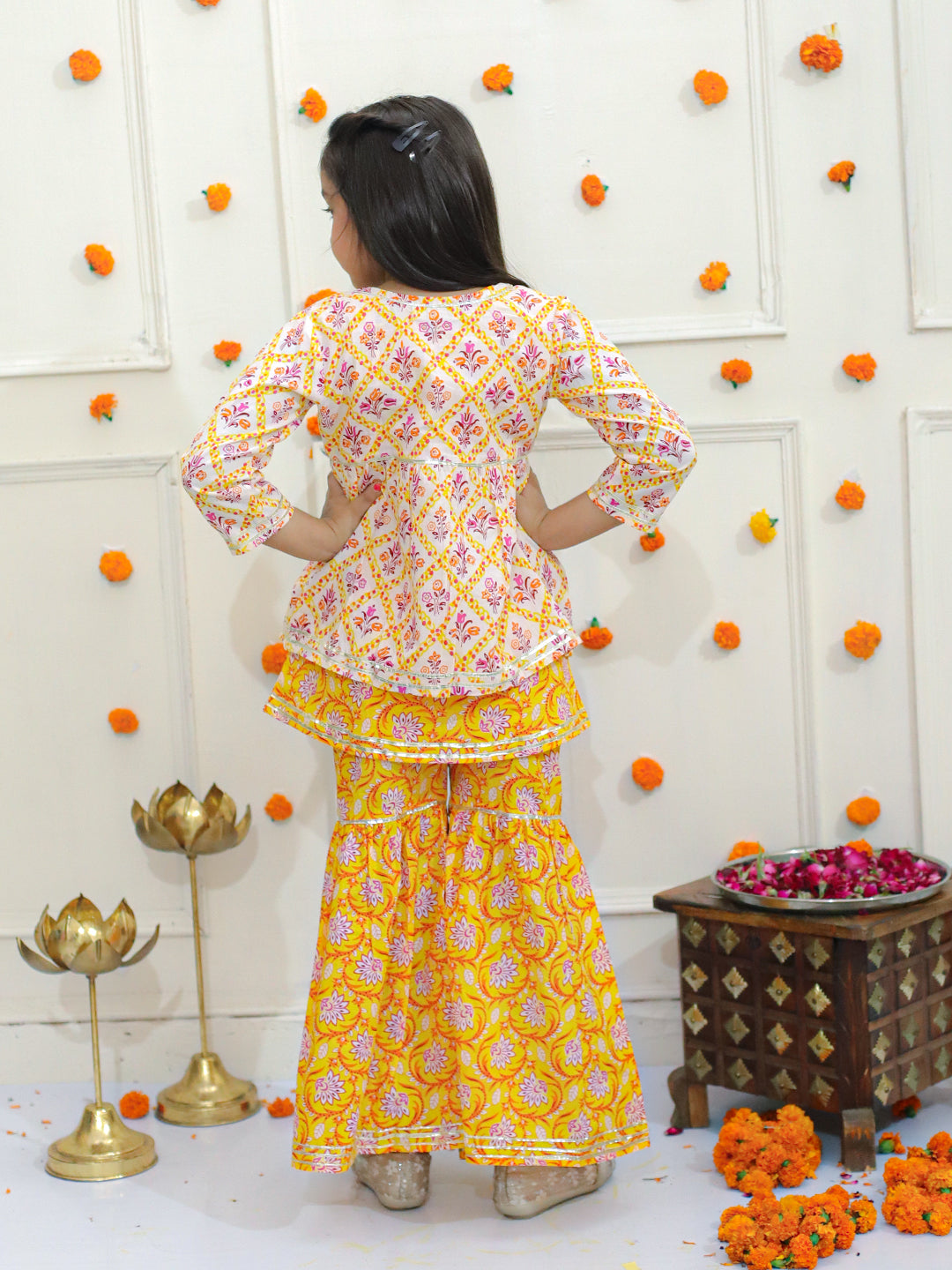 3 Pcs Kurti and Sharara with Jacket