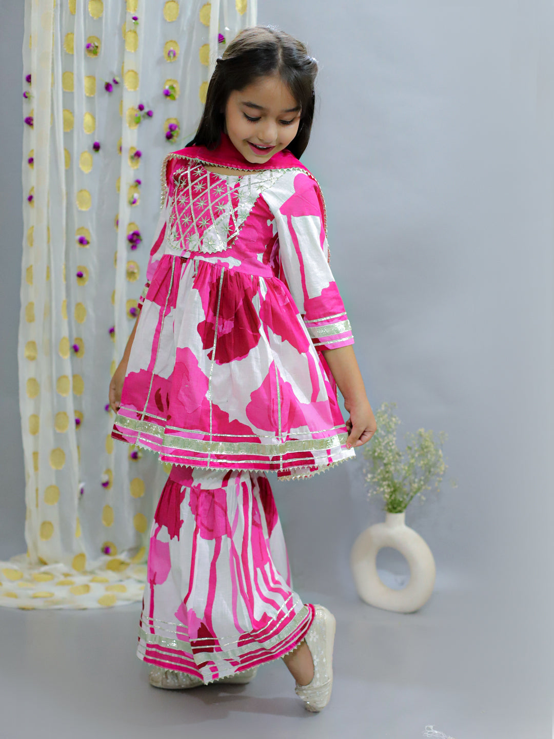 Kurti and Sharara with Dupatta