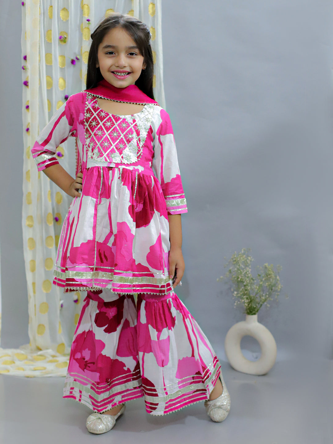 Kurti and Sharara with Dupatta