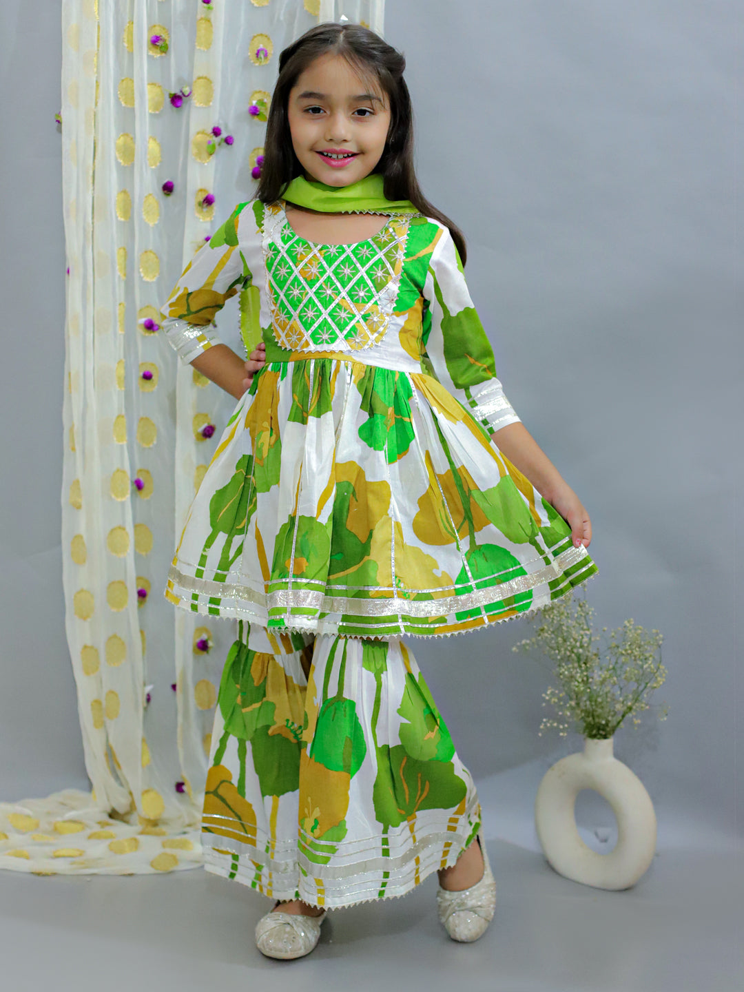 Kurti and Sharara with Dupatta