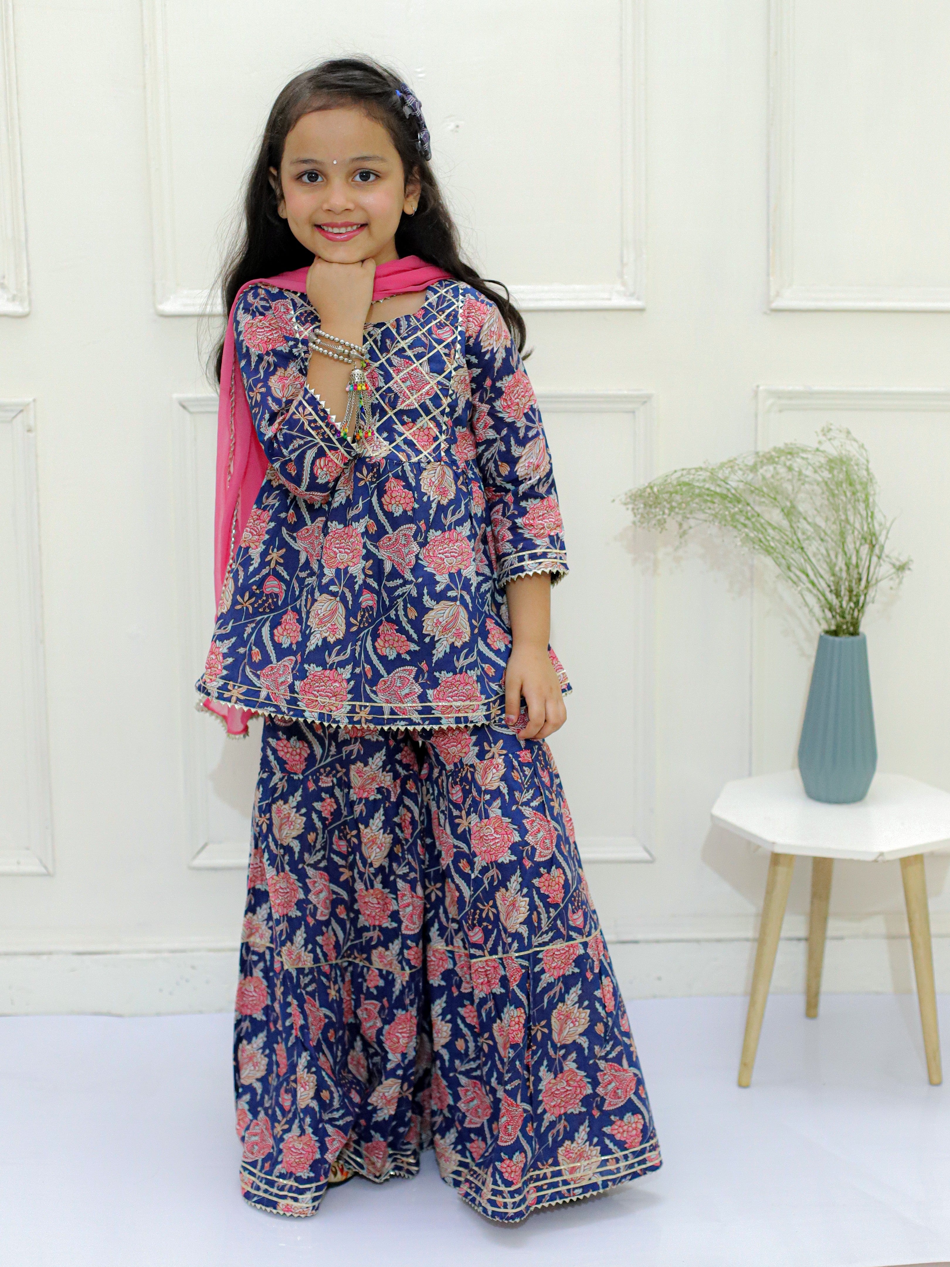 Kurti and Sharara with Dupatta