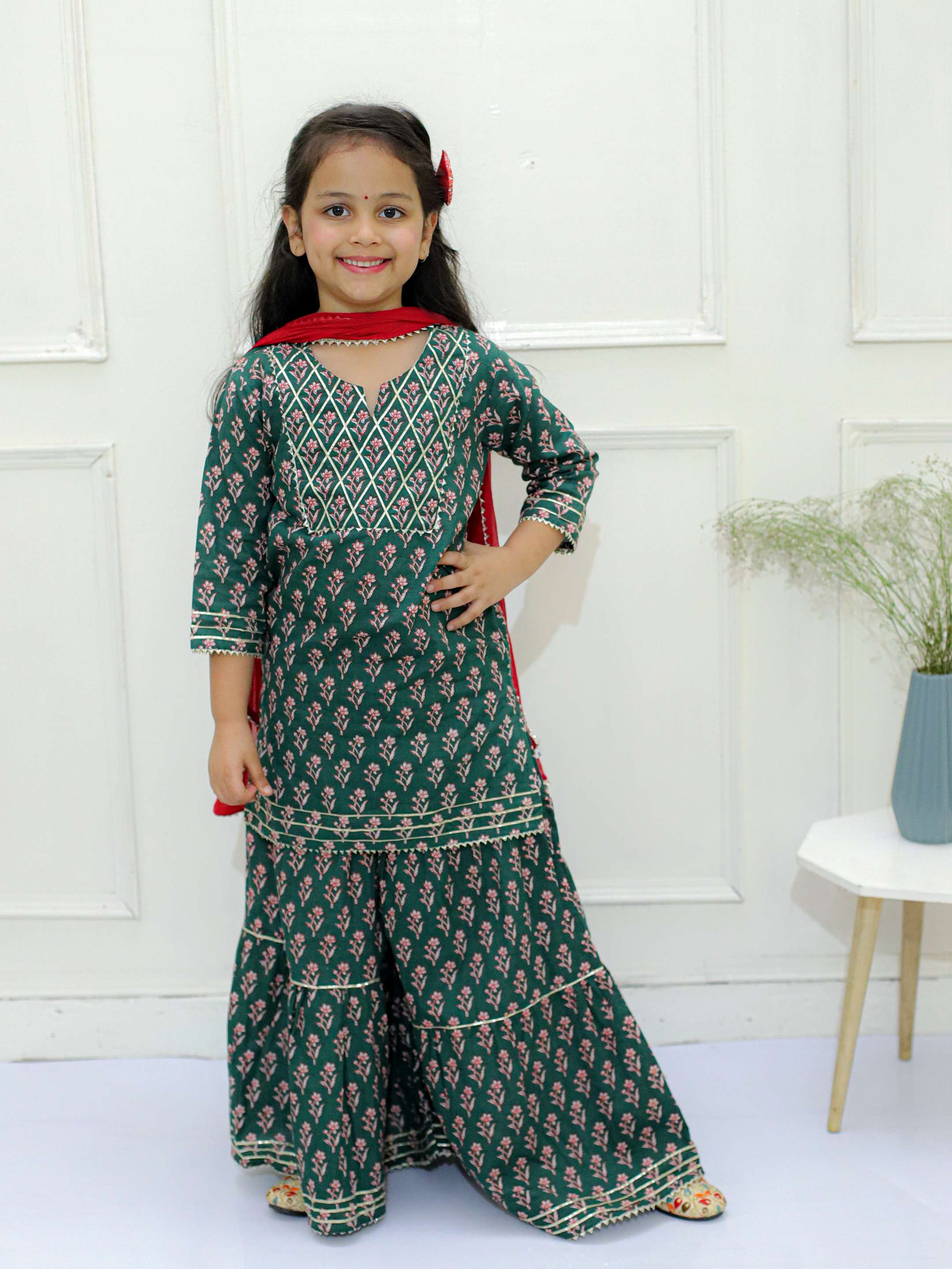 Kurti and Sharara with Dupatta